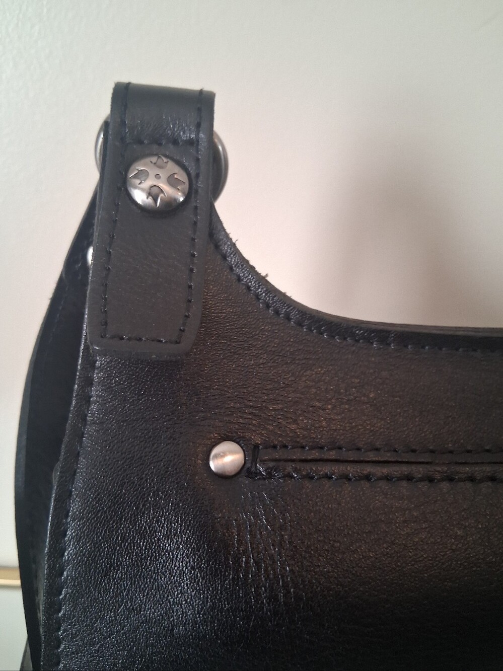 Patrica Nash London Saddle Heritage Black Leather Crossbody Bag - Picture 4 of 12